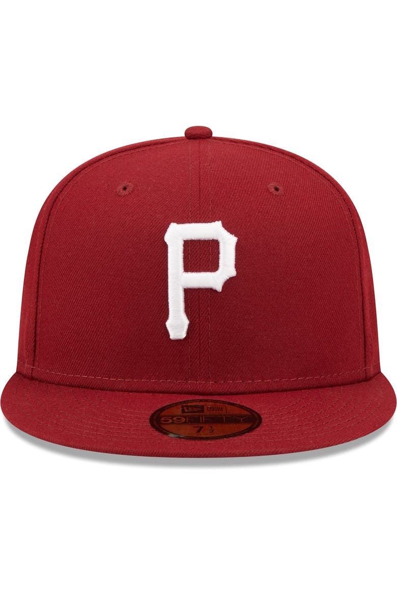 Men's New Era Cardinal Pittsburgh Pirates White Logo 59FIFTY Fitted Hat, Alternate, color, Cardinal