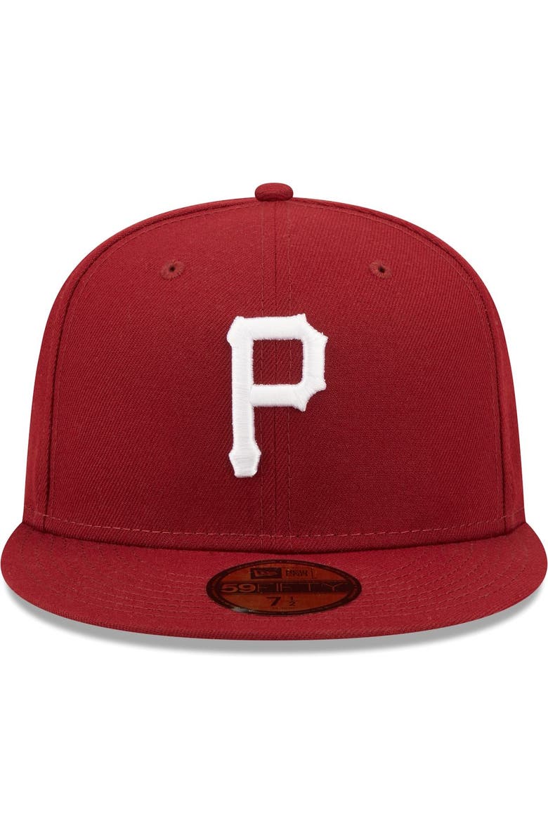 New Era Men's New Era Cardinal Pittsburgh Pirates White Logo 59FIFTY Fitted Hat, Alternate, color, Cardinal
