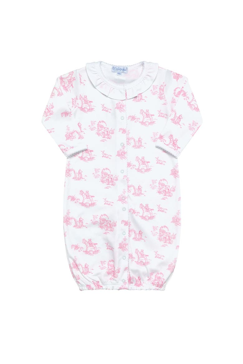 Pink Toile Baby Converter Gown - Baby, Alternate, color, Pink