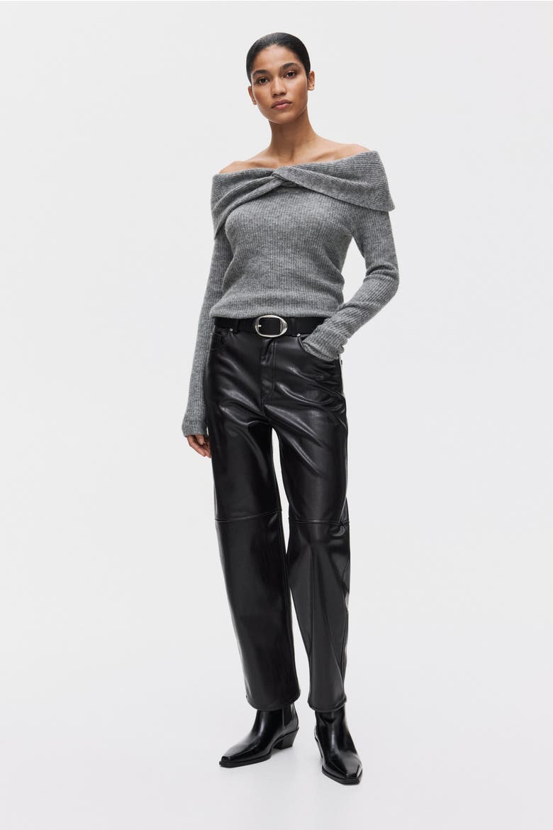 Off-the-shoulder Jumper, Alternate, color, Gray melange