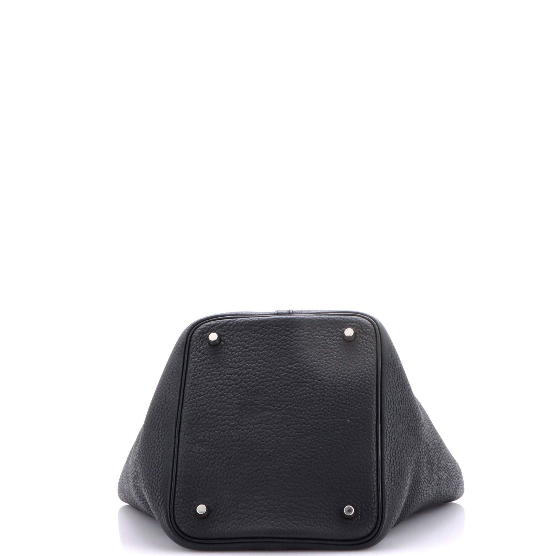 Pre-Owned Hermes Picotin Lock Bag Clemence MM, Alternate, color, Noir