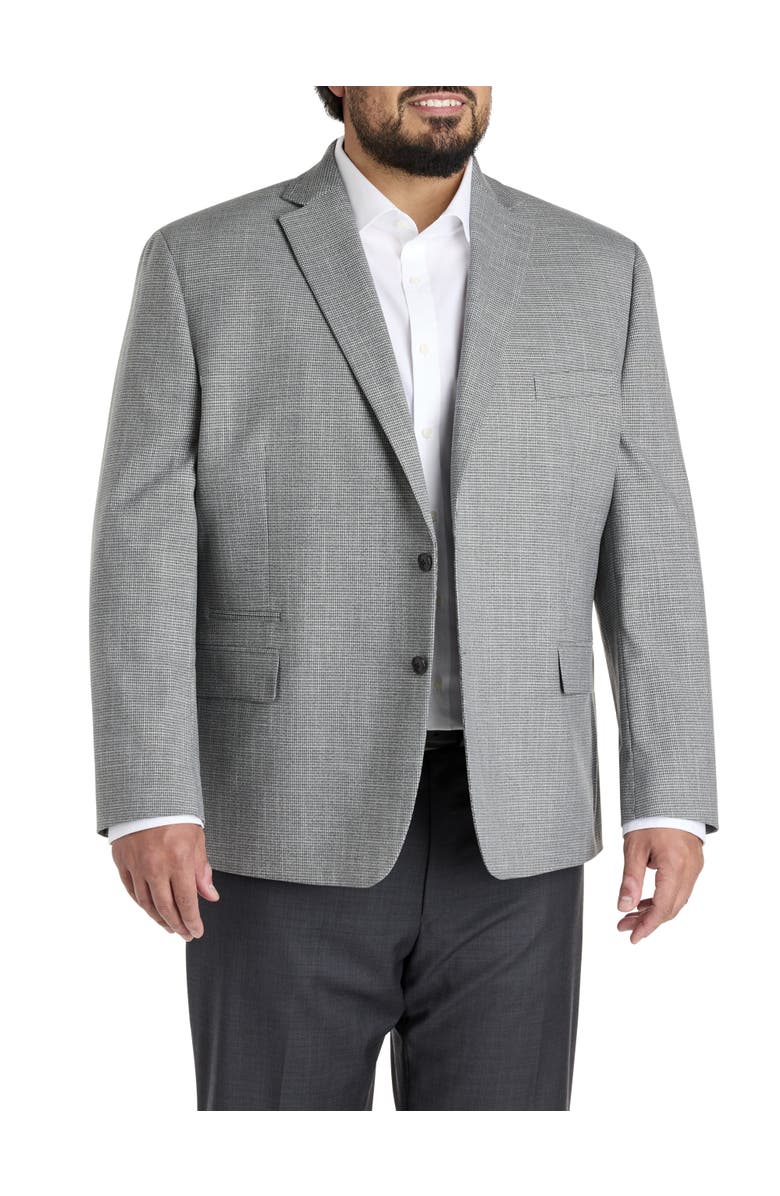 Michael Kors Big & Tall Houndstooth Sport Coat, Main, color, Grey