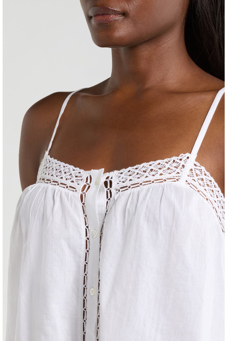 Cotton Voile Chemise, Alternate, color, WHITE CLOUD
