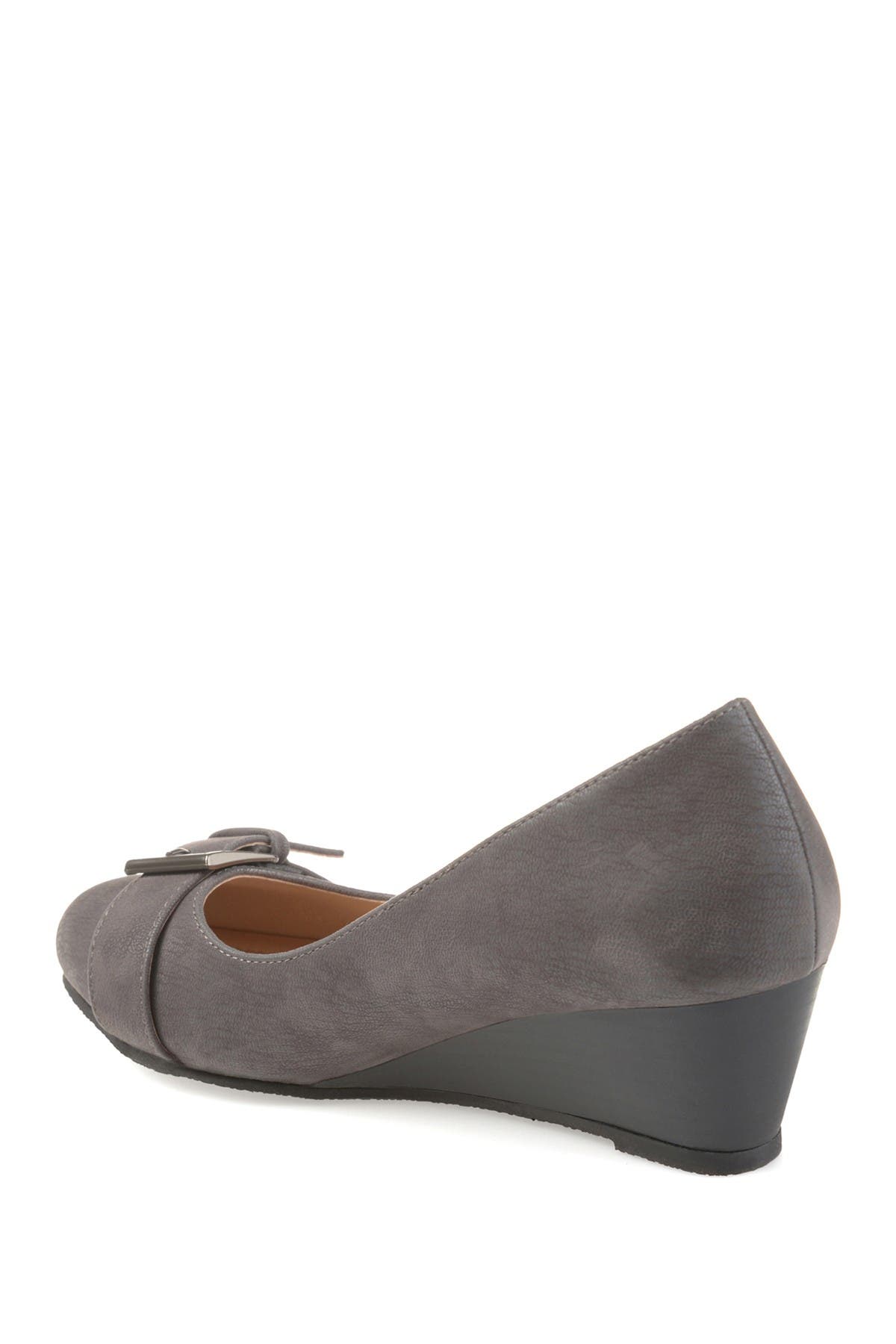 Journee Collection Graysn Wedge Pump, Alternate, color, Grey