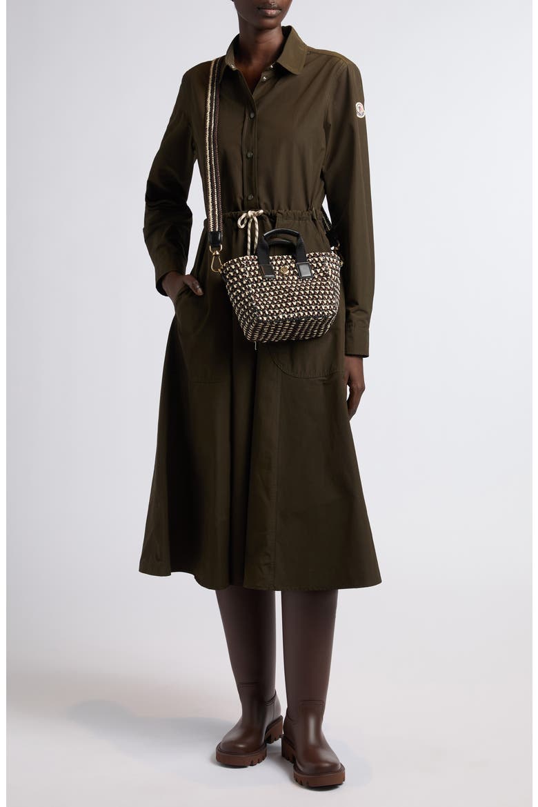 Long Sleeve Poplin Shirtdress, Alternate, color, GREEN