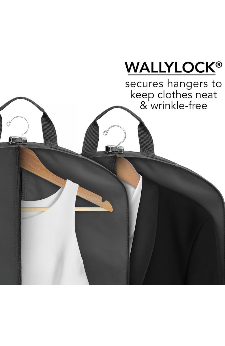 Wallybags 60 Inch & 40 Inch Deluxe Travel Garment Bag, Black Bride & Groom, Alternate, color, Black-B1g3