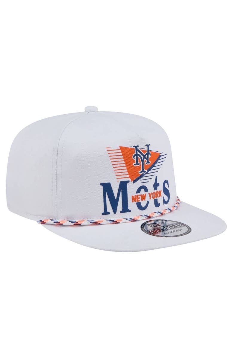 New Era Men's New Era  White New York Mets Collide Golfer Snapback Hat, Alternate, color, 