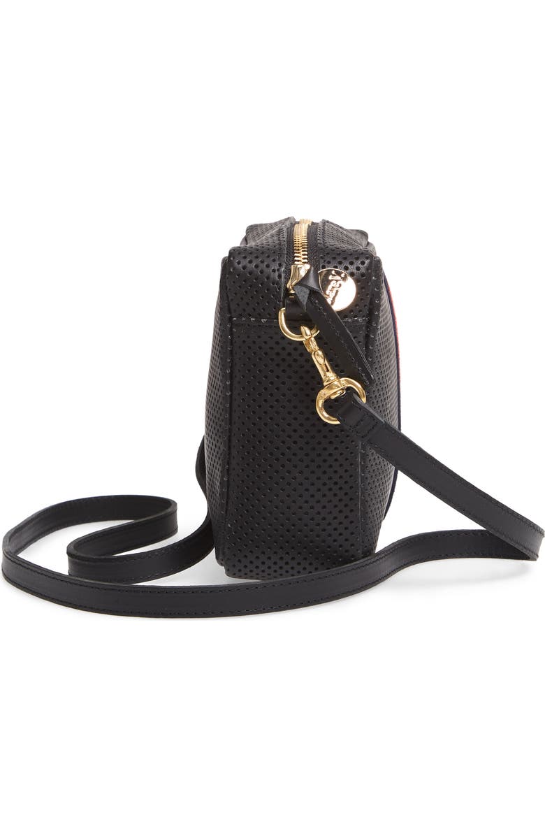 Clare V. Midi Sac Perforated Leather Crossbody Bag, Alternate, color,