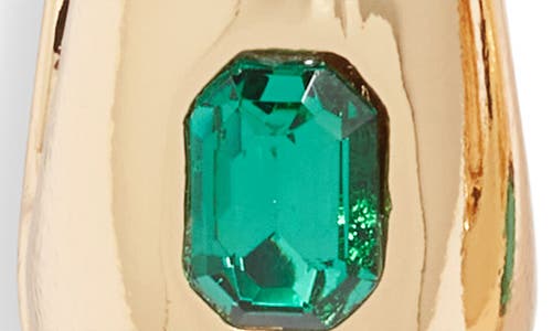 Ettika Deco Cubic Zirconia Hoop Earrings In Green