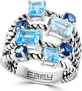 EFFY Sterling Silver London Blue Topaz Ring - Size 7