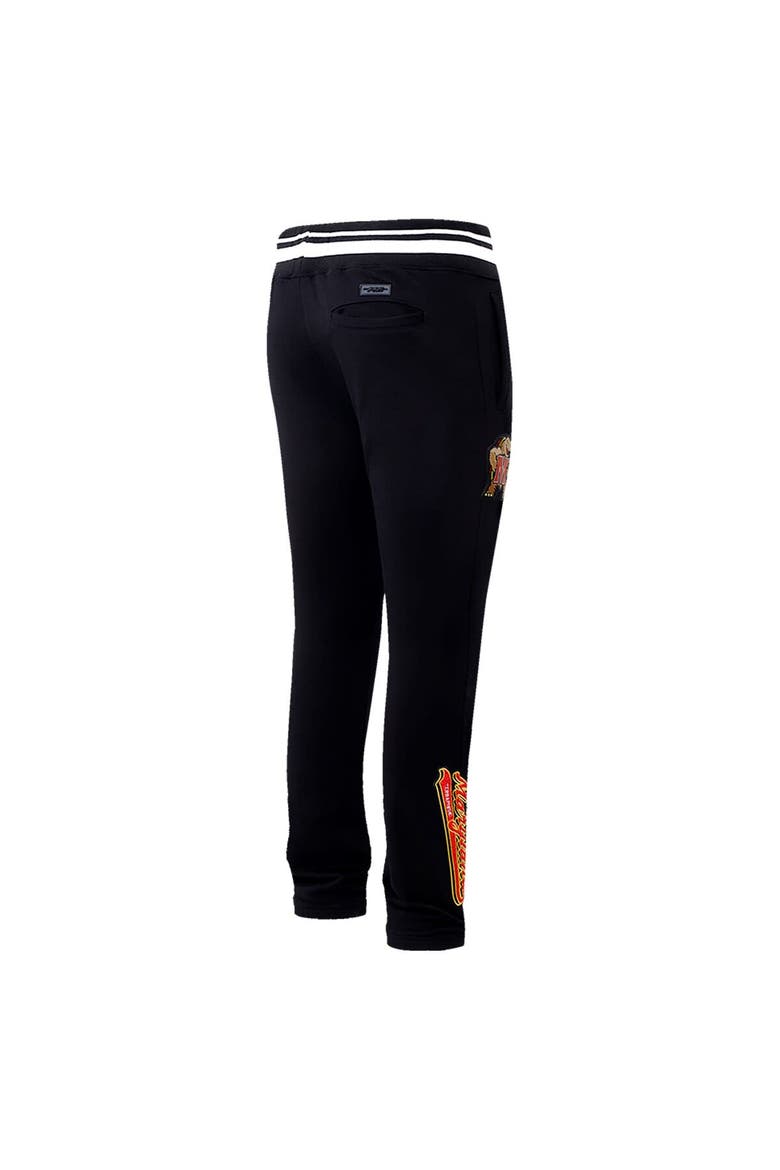 Men's Pro Standard Black Maryland Terrapins Script Tail Fleece Sweatpants, Alternate, color, Black