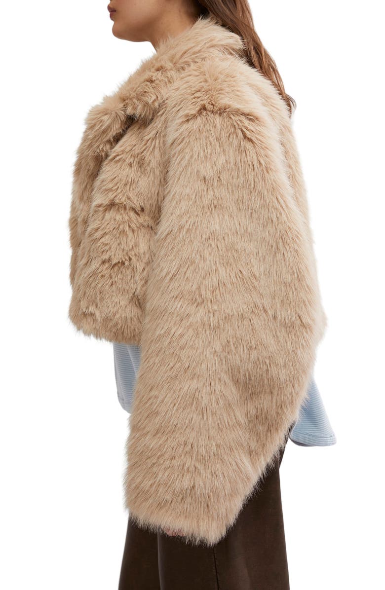 Free People Paris Cropped Faux Fur Jacket, Alternate, color,