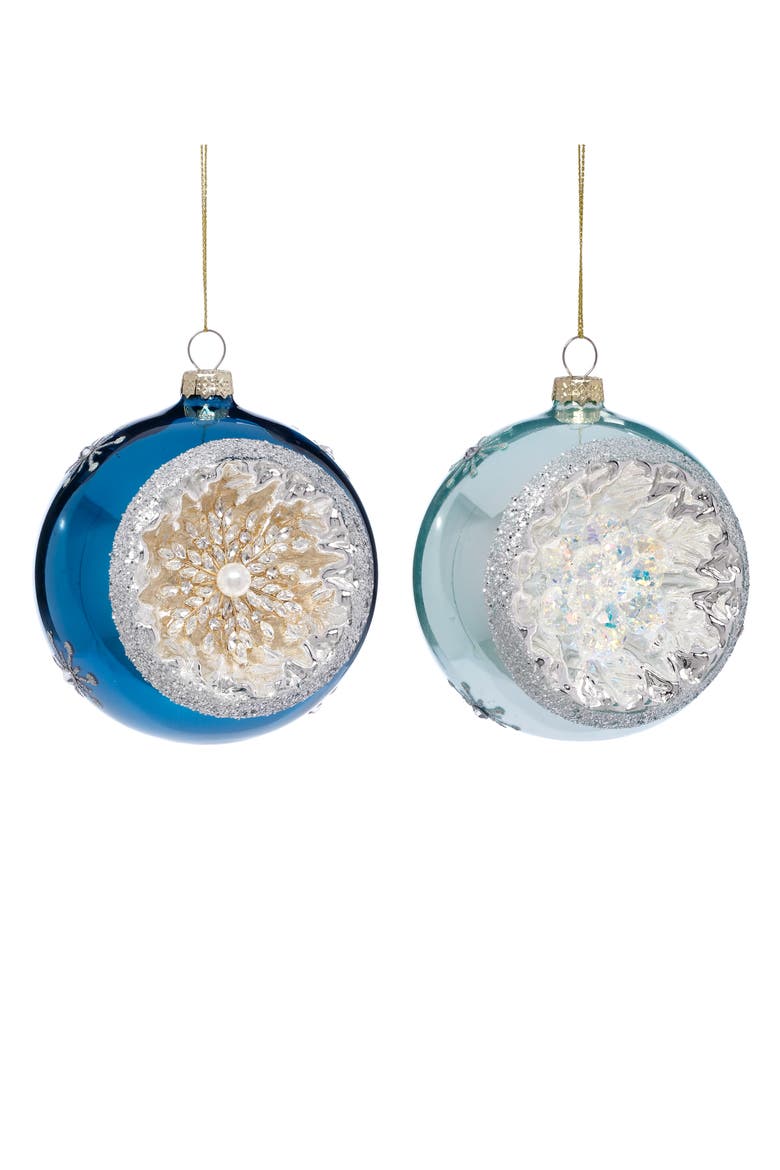 Reflective Ball Ornament, Box of 6, Main, color, Royal Blue