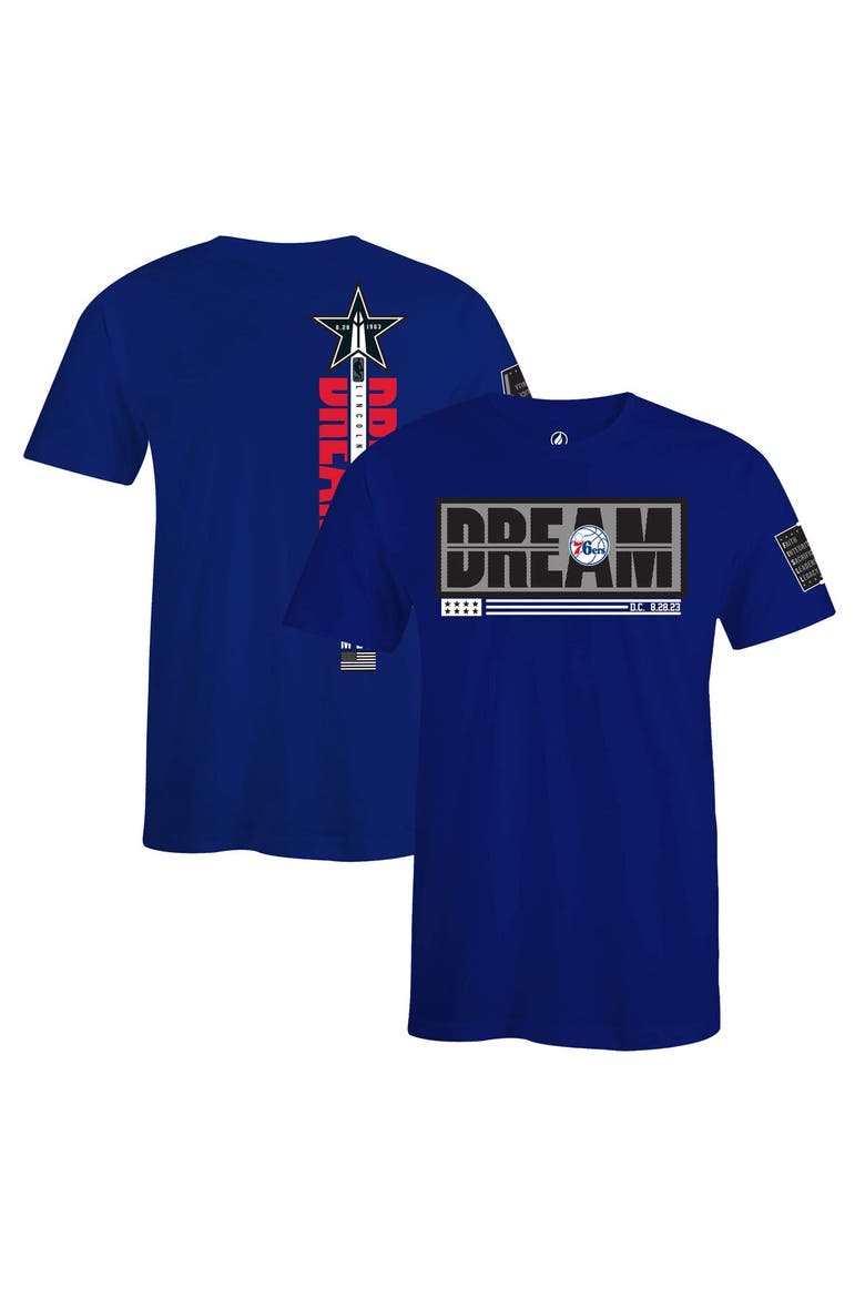 Unisex FISLL x Black History Collection  Blue Philadelphia 76ers T-Shirt, Main, color, Blue
