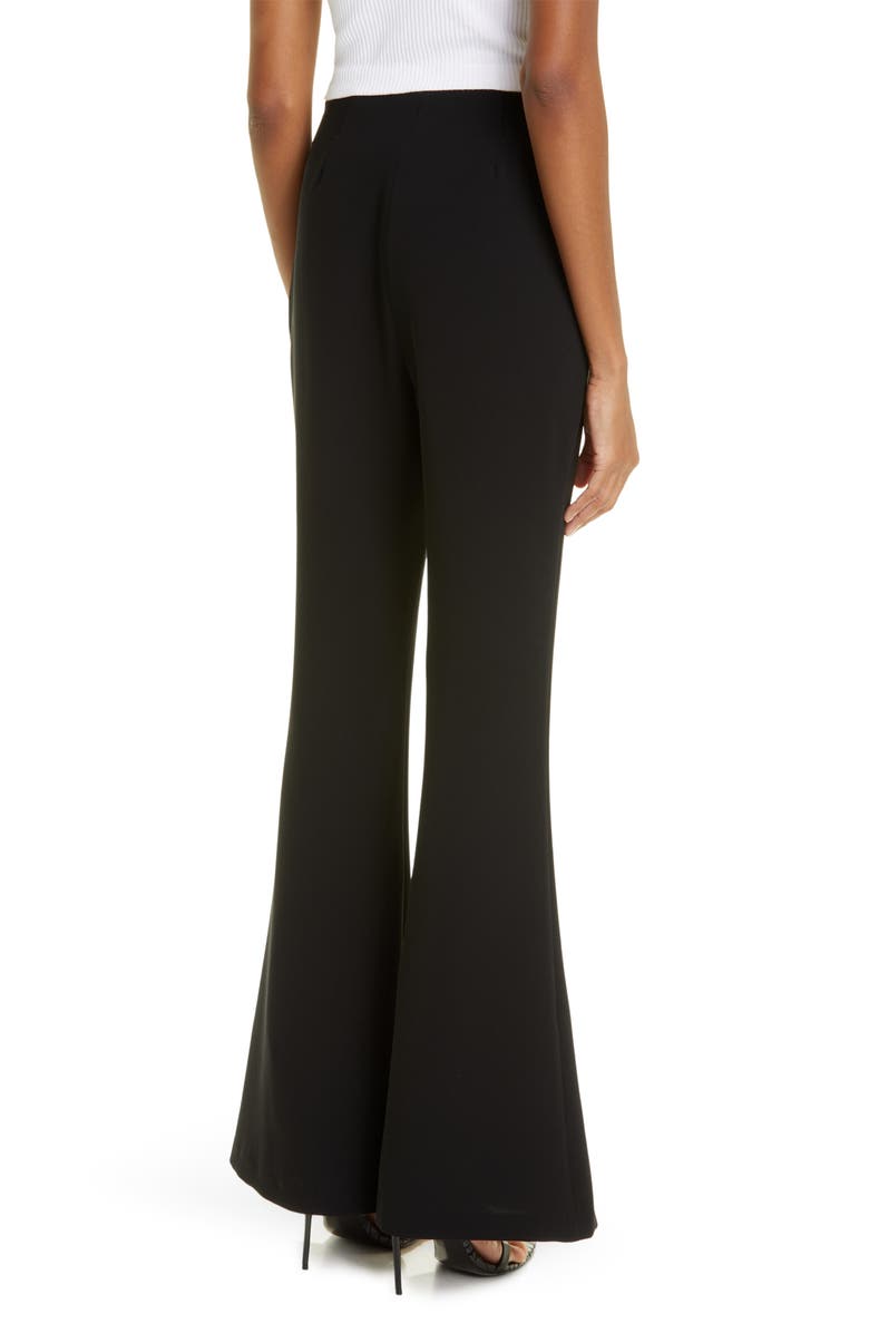 Cinq à Sept Billie Split Hem Flare Trousers, Alternate, color, Black