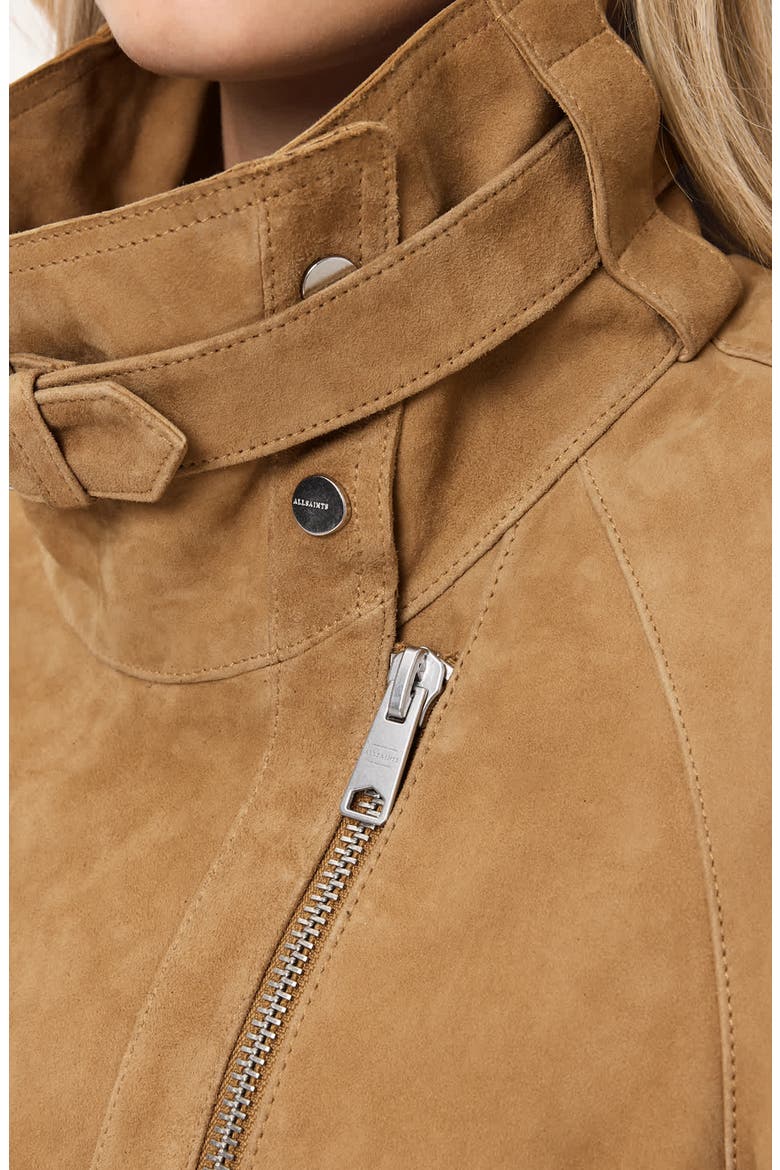 Rhodes Suede Jacket, Alternate, color, CAMEL BROWN