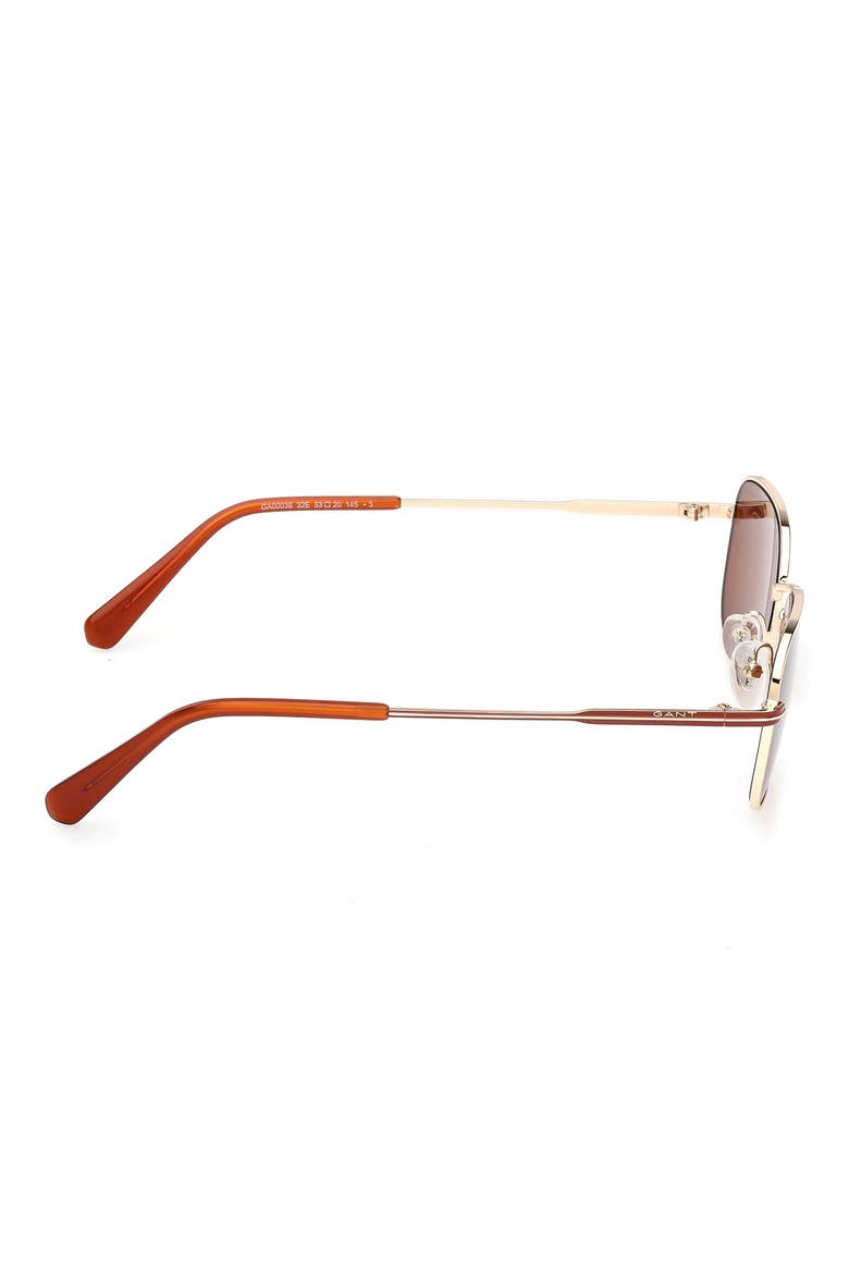 Rectangular Sunglasses, Alternate, color, GOLD / BROWN