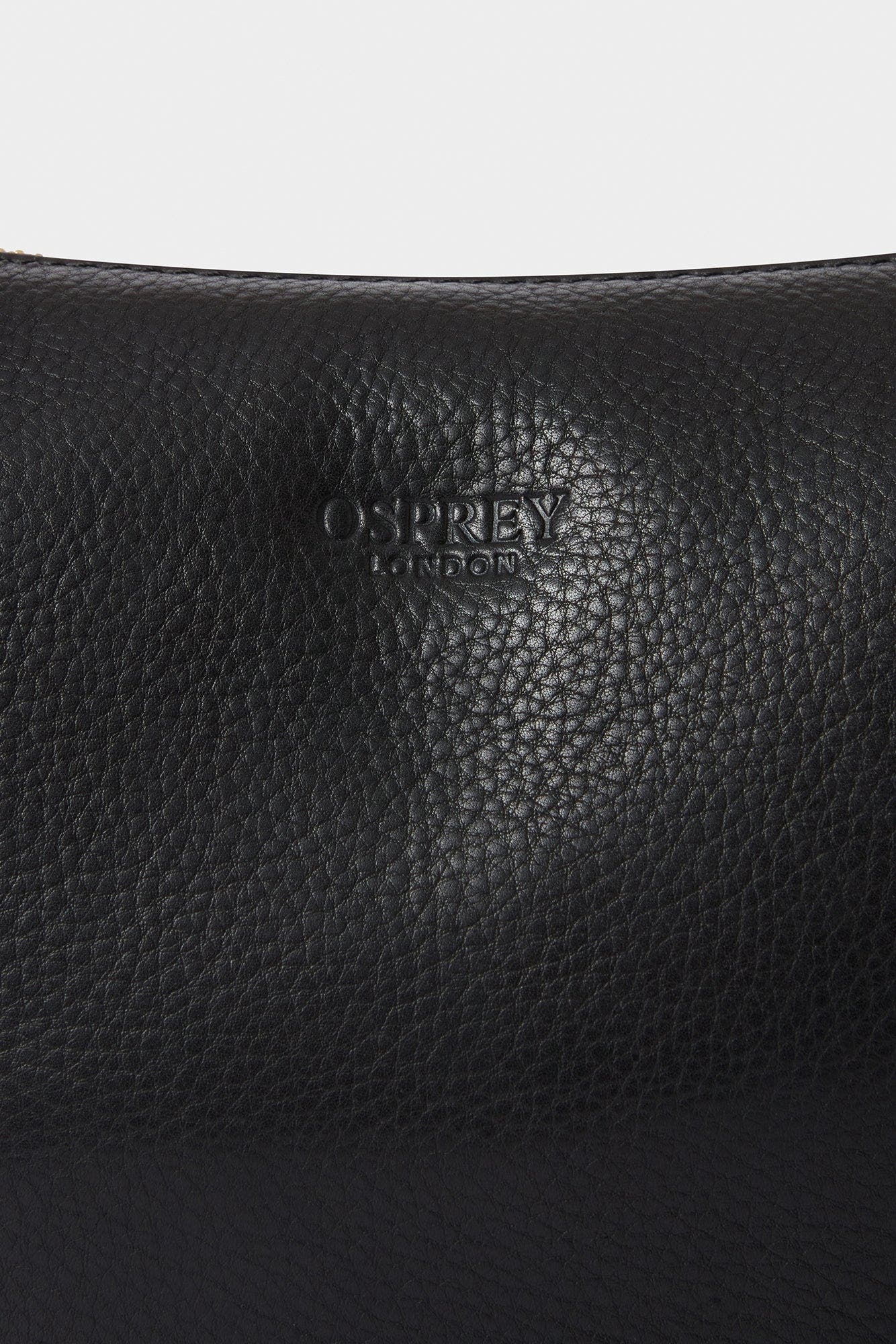 Osprey London The Oxford Leather Sling Bag, Alternate, color, Black