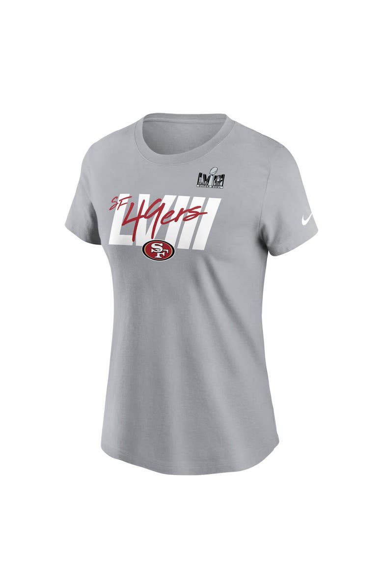 Nike Women's Nike  Gray San Francisco 49ers Super Bowl LVIII Specific Essential T-Shirt, Alternate, color, 