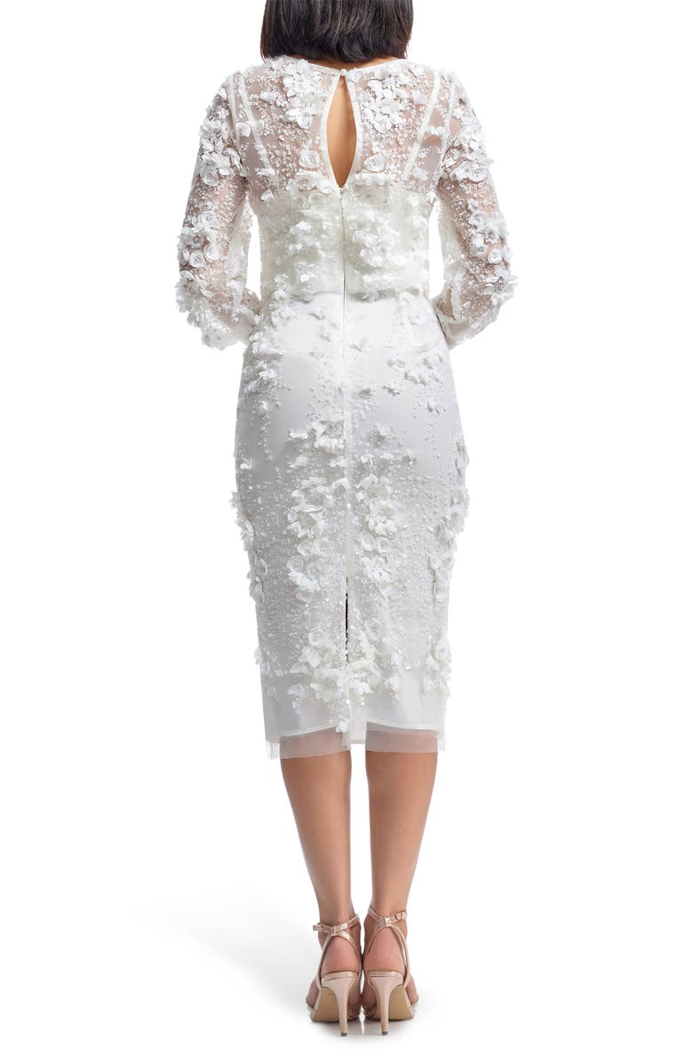 Dress the Population Pilar Long Sleeve Dress, Alternate, color, White