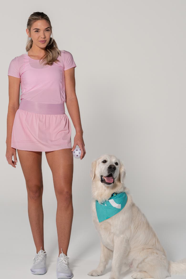 Cross-Court Pickleball Skirt, Main, color, Pink Orchid