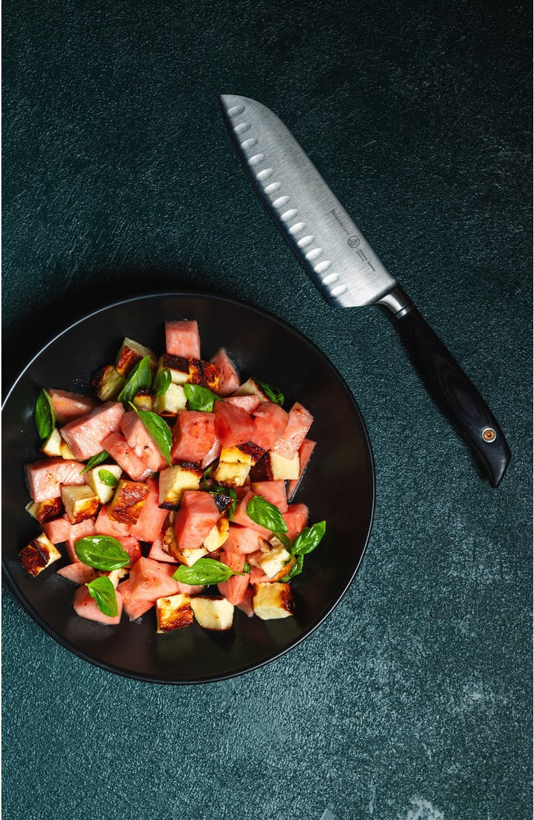 Messermeister Blacksmith Santoku Knife with Kullens 6.5 inches, Alternate, color, Blacksmith