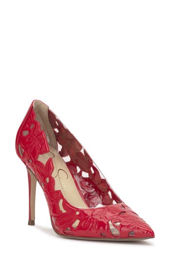 Jessica Simpson Erinia Pointed Toe Pump In Red