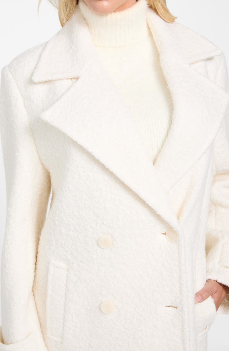 GUESS Leona Wool Blend Peacoat, Alternate, color, White