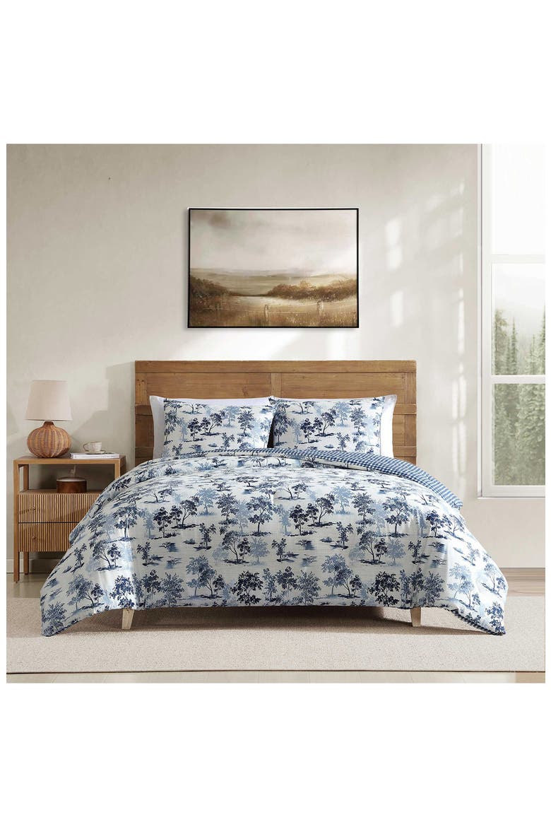 Vintage Forest Toile 2-Piece Twin Comforter Set, Alternate, color, BLUE