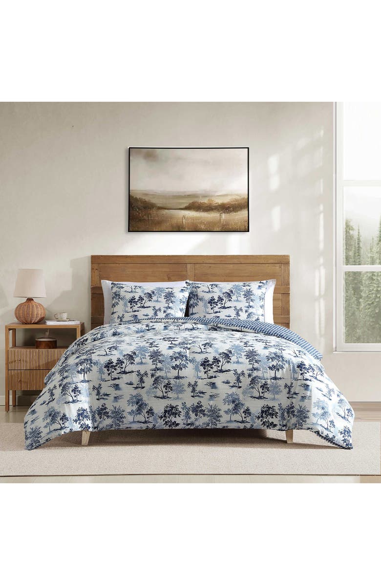 Eddie Bauer Vintage Forest Toile 2-Piece Twin Comforter Set, Alternate, color, Blue