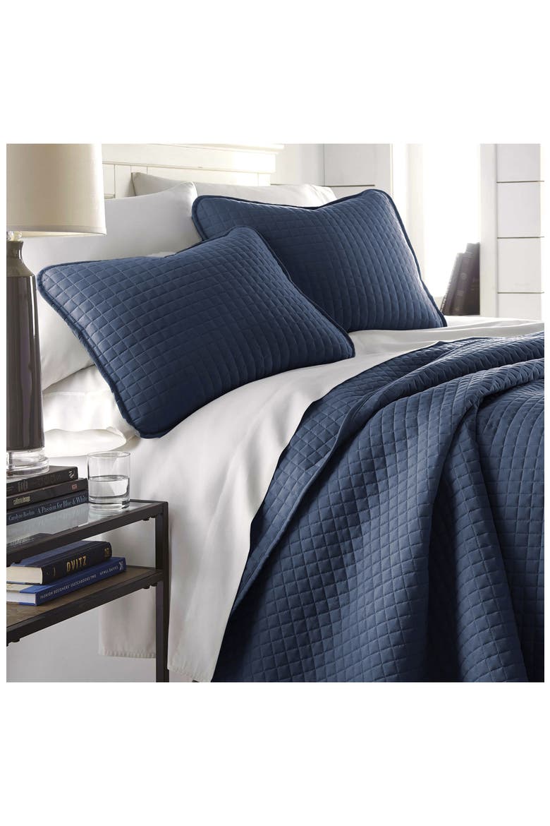 Vilano Springs Oversized Quilt Set, Main, color, DARK BLUE