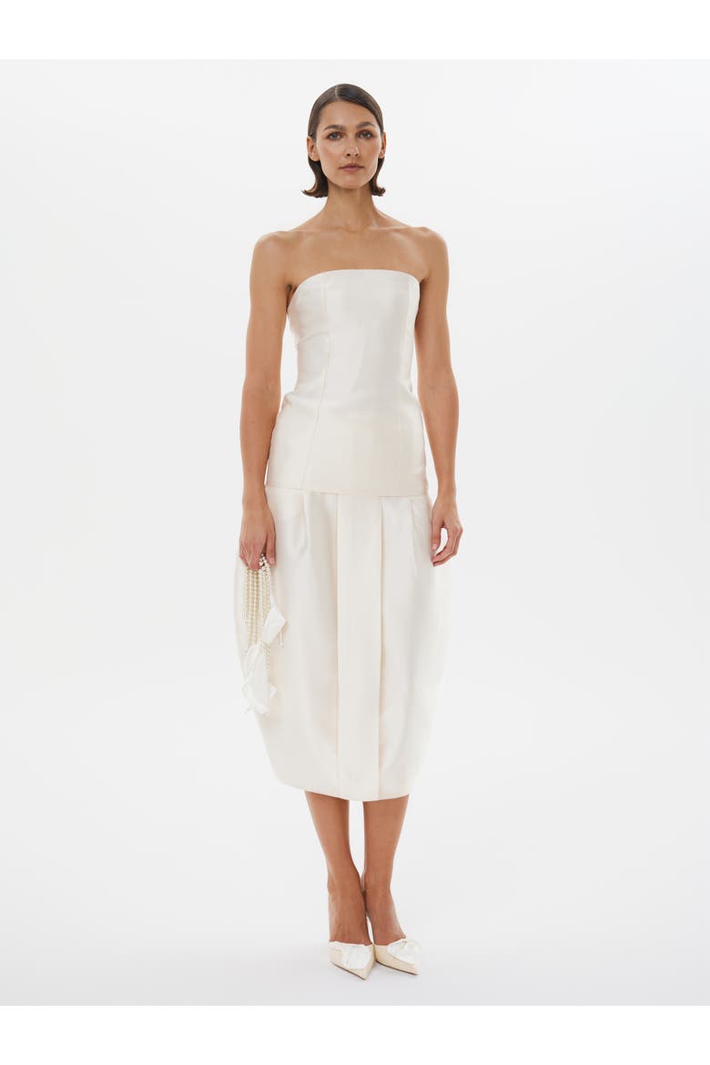 Bridal Silk-wool Corset Top, Alternate, color, Starlight White