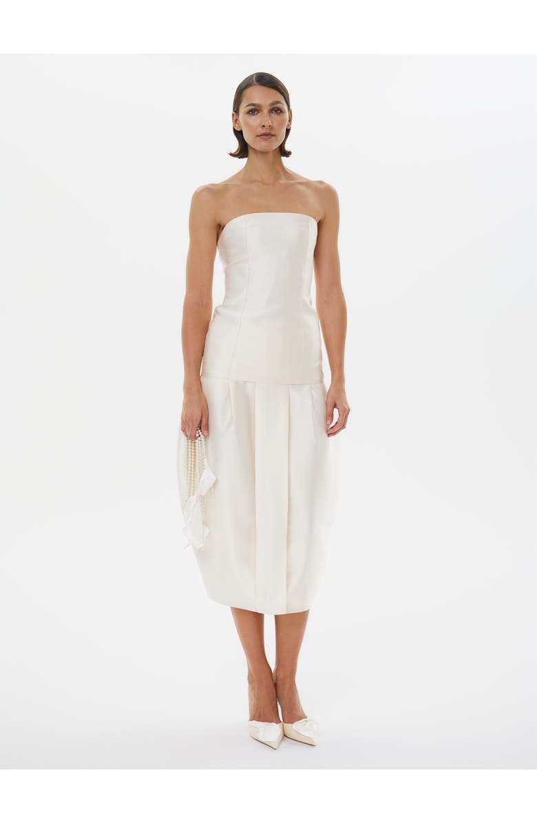 Alas Bridal Silk-wool Corset Top, Alternate, color, Starlight White