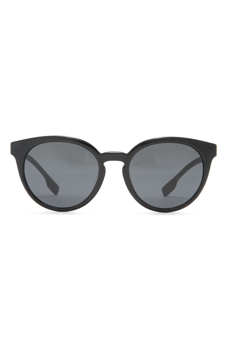 Burberry 55mm Phantos Round Sunglasses, Main, color, Black / Grey