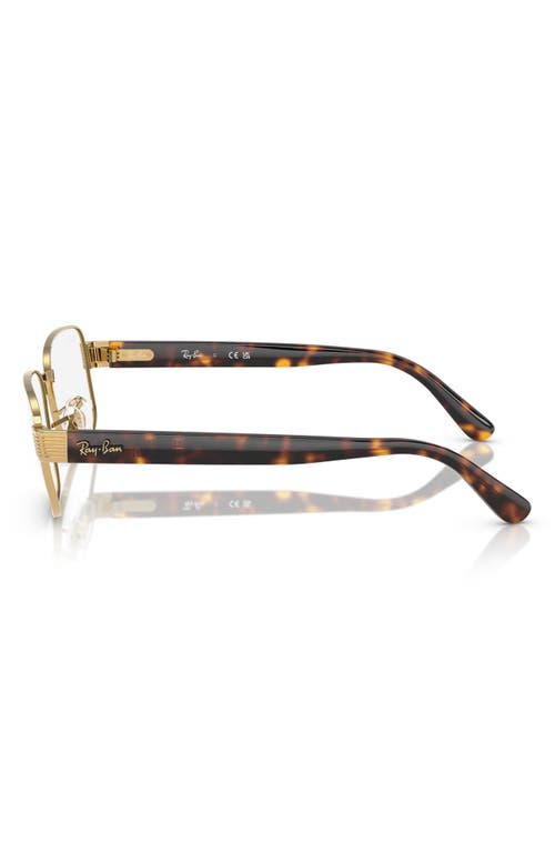 Ray Ban Ray-ban 56mm Pillow Optical Glasses In Gold Flash