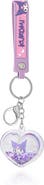 Hello Kitty Kuromi Purple Heart Liquid Keychain