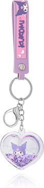 Hello Kitty Kuromi Purple Heart Liquid Keychain