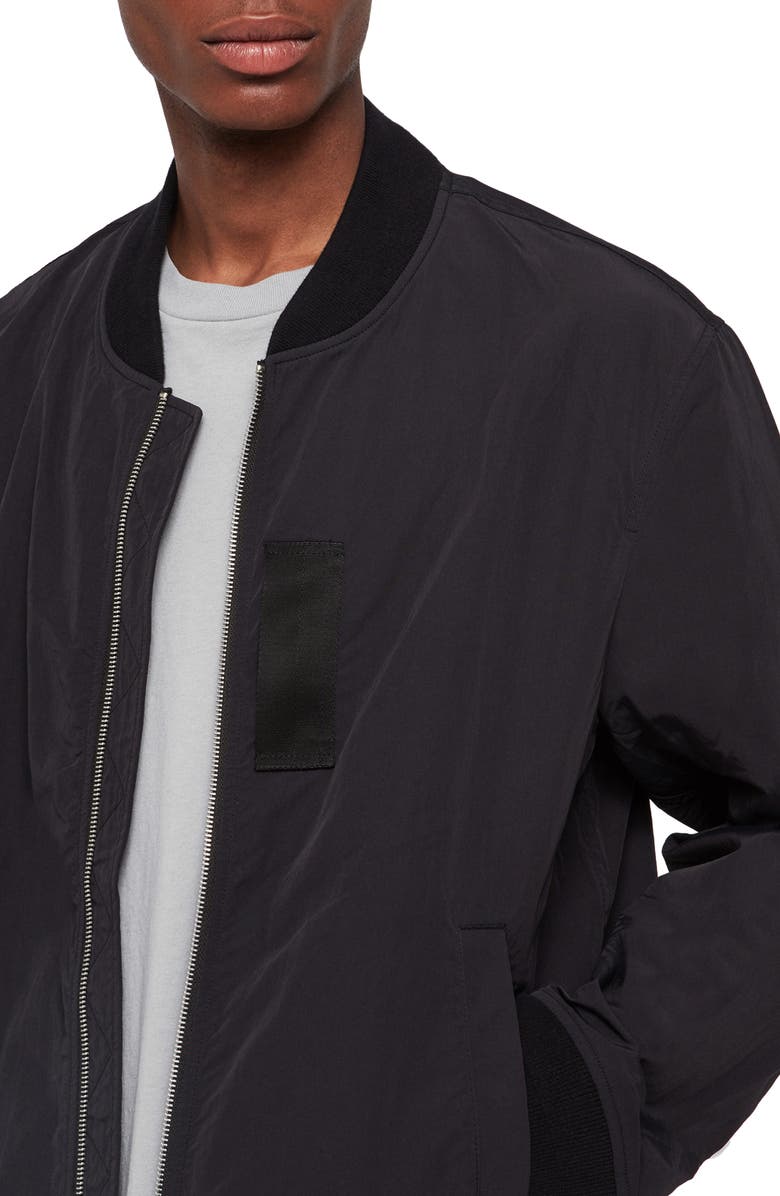 AllSaints Finch Bomber Jacket, Alternate, color, 
