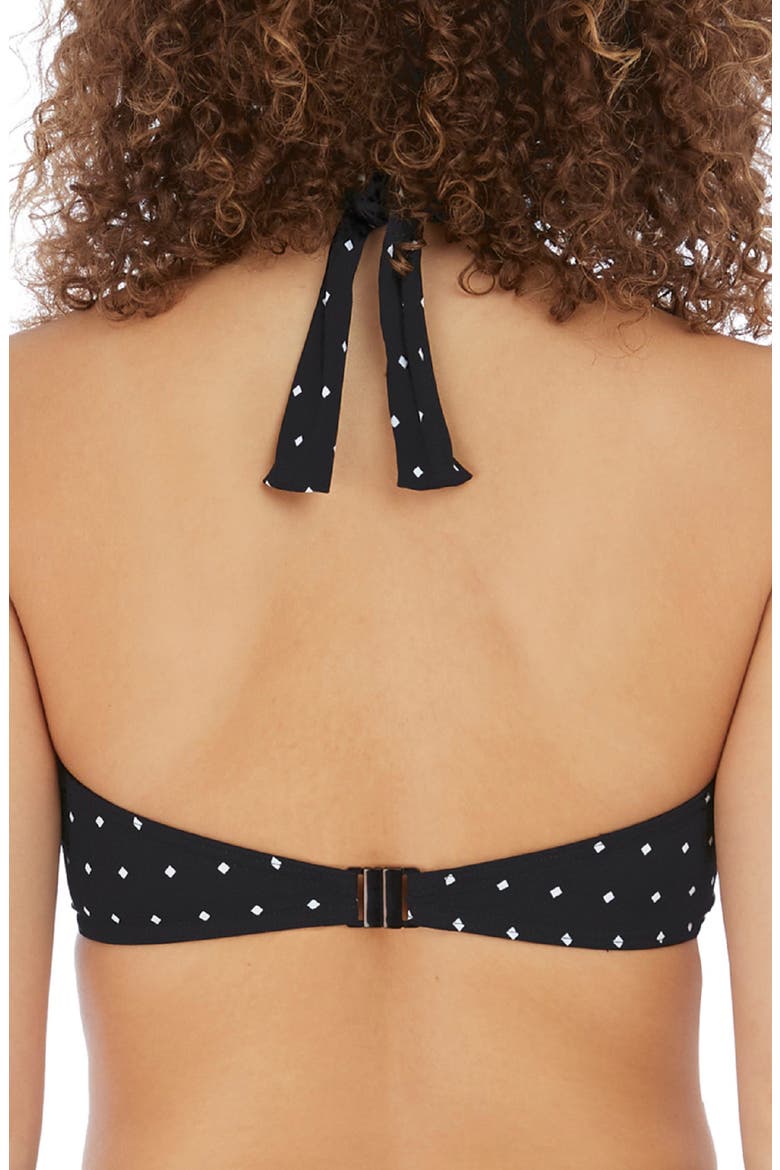 Jewel Cove Underwire Banded Halter Bikini Top, Alternate, color, BLACK