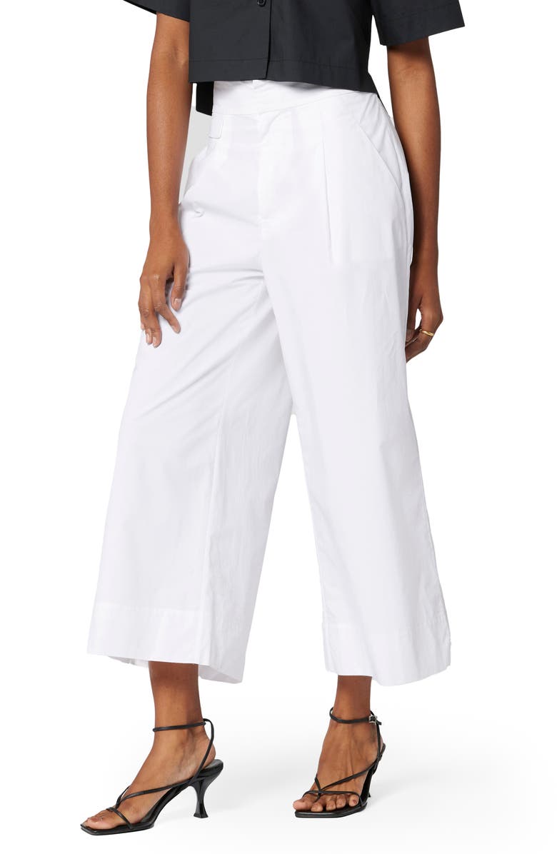 Equipment Parlon Crop Wide Leg Cotton Trousers, Alternate, color, Bright White