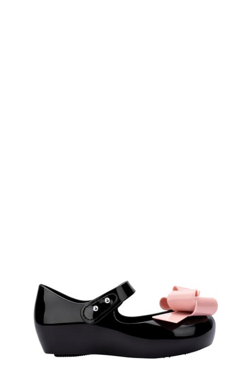 Mini Melissa Kids' Ultragirl Classy Bow Mary Jane Flat In Black