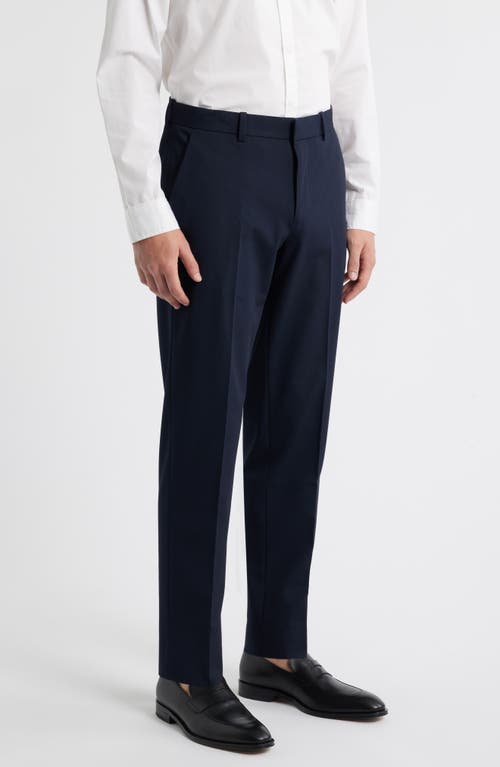 Open Edit Slim Fit Solid Flat Front Stretch Suit Pants In Black