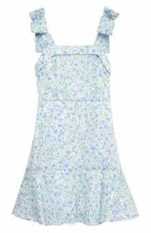 Speechless Kids' Shimmer Floral Bow Strap Dress