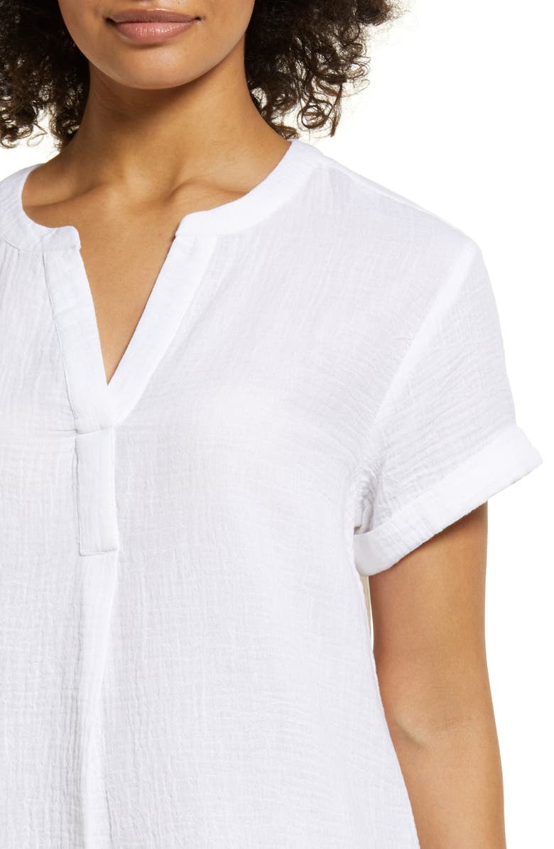 beachlunchlounge Marley Cotton Gauze Dress, Alternate, color, 