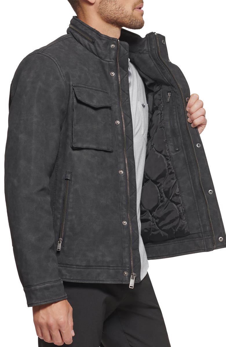 Dockers<sup>®</sup> Faux Leather Military Jacket, Alternate, color,
