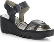 Fly London Beik Ankle Strap Platform Wedge Sandal