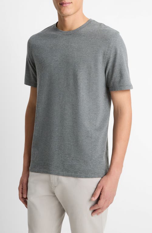 Vince S/s Crew In Med H Grey/natural