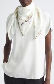 Lafayette 148 New York Manhattan Print Cashmere & Silk Square Scarf
