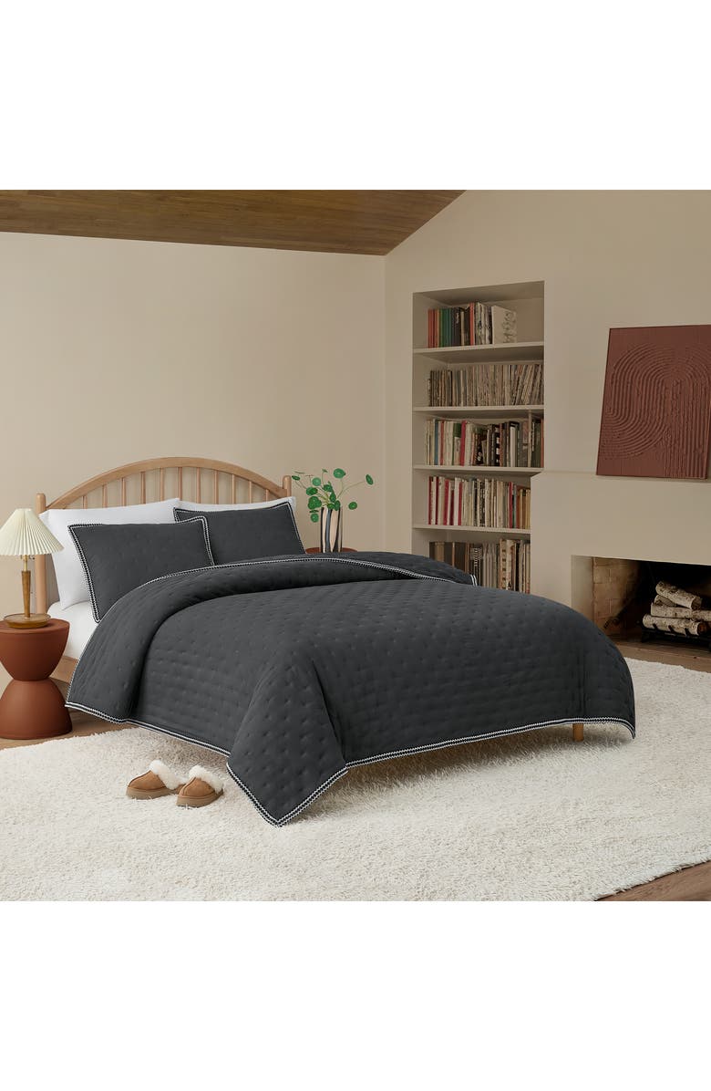 UGG<sup>®</sup> Devon UGGBraid Quilt & Shams Set, Alternate, color, Ink