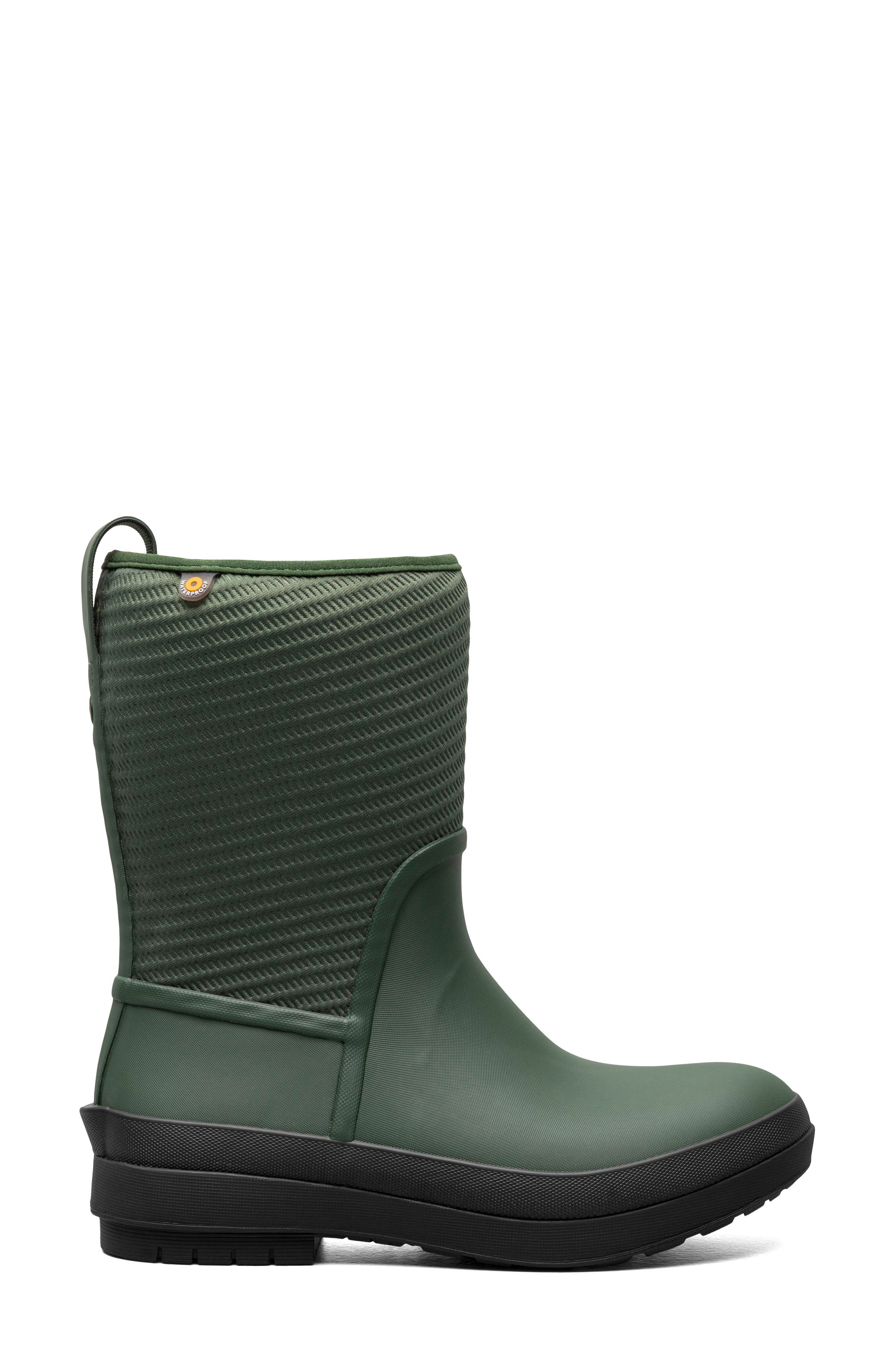 Crandall II Mid Waterproof Rain Boot, Alternate, color, GREEN